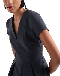 Techno Cady Pleated Dress