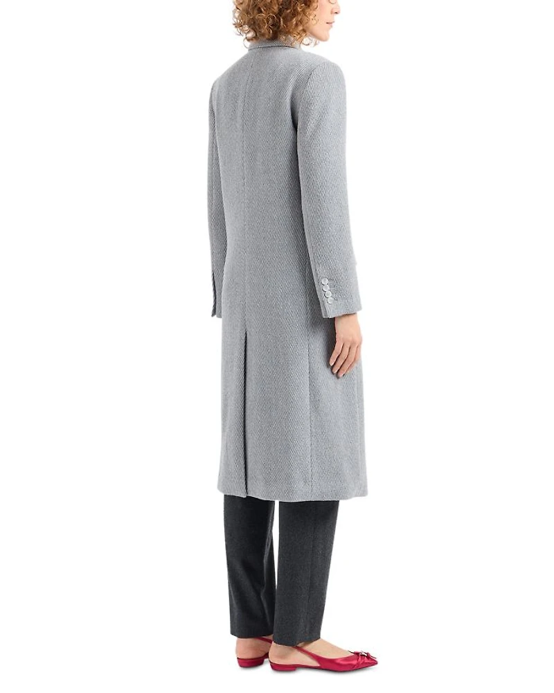 Wool Melange Double Breasted Coat