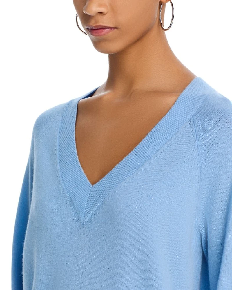 Wool Blend V Neck Sweater