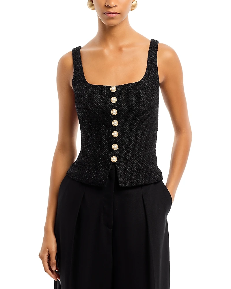 Aqua Tweed Tank Top - Exclusive