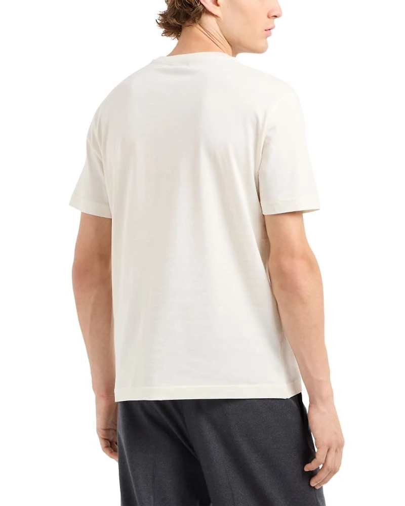 Pure Cotton Jersey Tee With Embroidered Anchor Logo
