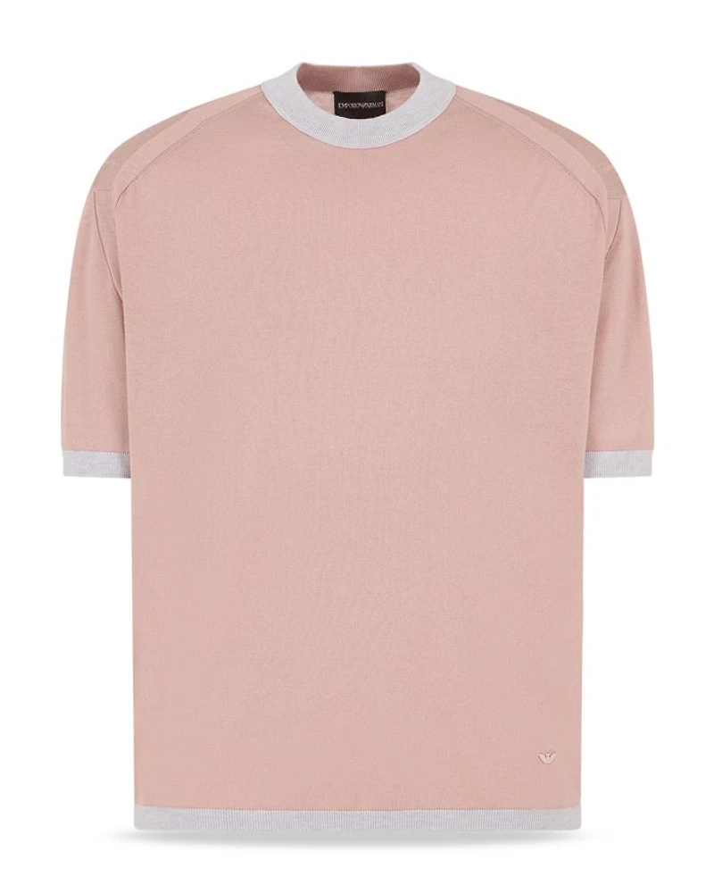 Short Sleeved Crewneck Sweater Tee