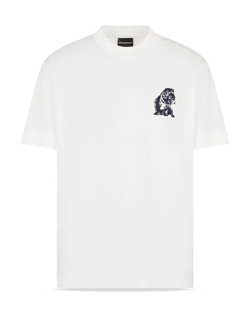 Embroidered Bulldog Tee