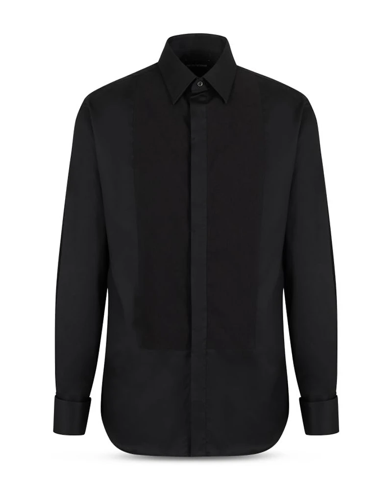 Bib-Front Slim Fit Tuxedo Shirt