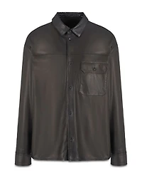 Leather Shirt Jacket