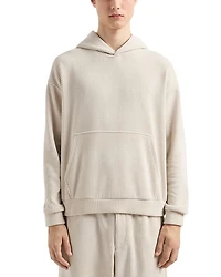 Ribbed Jersey Velvet Hooded Sweatshirt