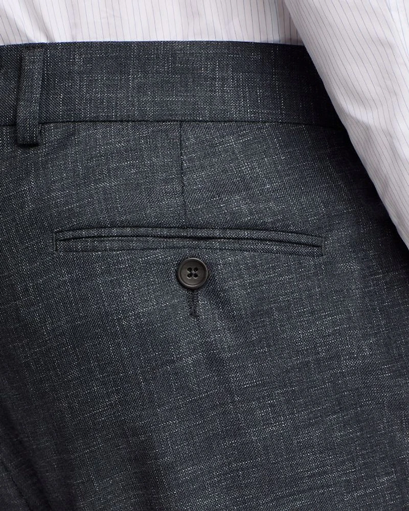 Melange Solid Slim Fit Suit Pants