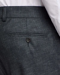 Melange Solid Slim Fit Suit Pants