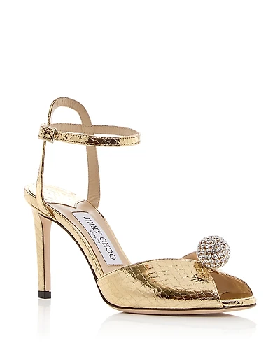 Jimmy Choo Women's Sacora 85 Embellished High Heel Sandals