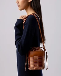 Pinar Braided Detail Drawstring Bucket Bag