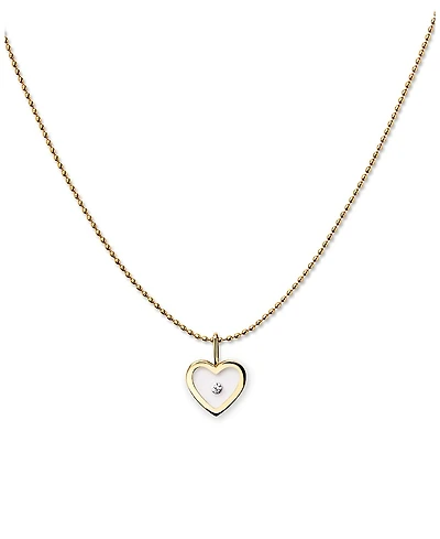Ana Luisa 10k Heart Floating Lab Grown Diamond Necklace