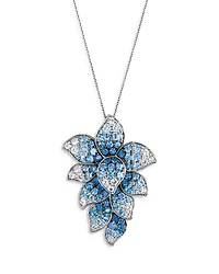 Bloomingdale's Fine Collection Sapphire Ombre & White Sapphire Pendant Necklace