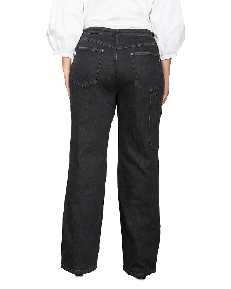 Plus Super High Workwear Jeans Rinse Black
