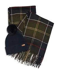 Barbour Dover Beanie & Hailes Scarf Gift Set