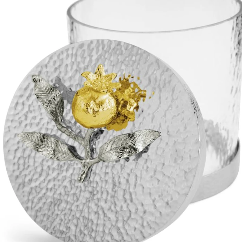 Pomegranate Silver and Gold -Small Canister