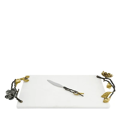 Michael Aram Vintage Bloom Cheeseboard with Knife