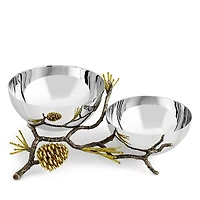 Michael Aram Pine Cone Double Bowl