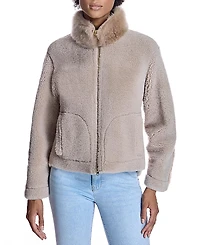 Maximilian Shearling Jacket with Zipper