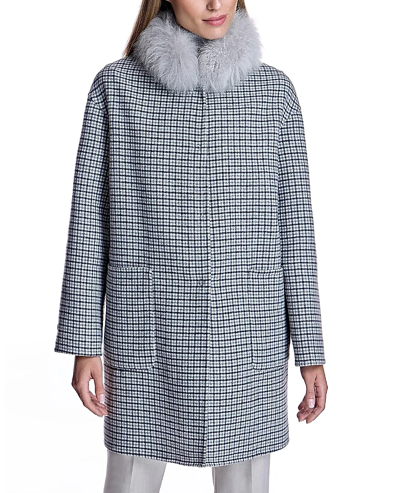 Maximilian Reversible Check Woolblend Coat