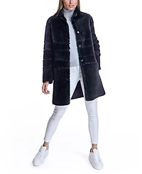 Reversible Seam-Out Shearling Shortcoat
