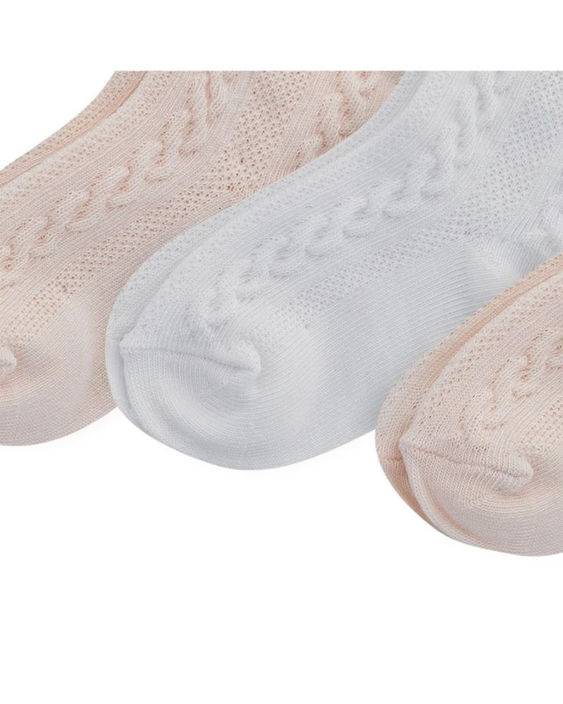 Girls' Cable Texture Sock Set - Baby