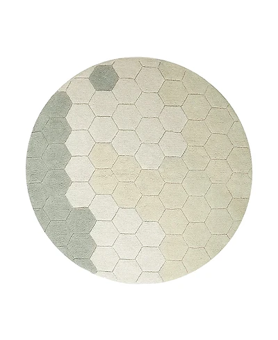 Lorena Canals Planet B Washable Round Honeycomb Round Area Rug, 4'7 x 4'7