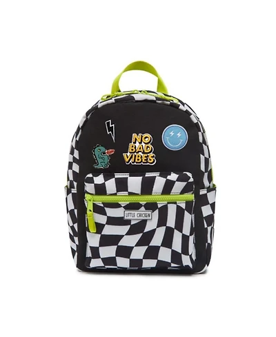 Patched Checkered Backpack