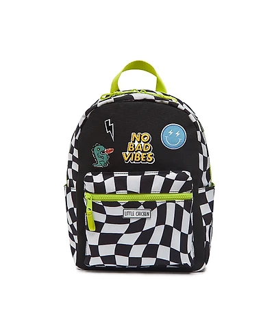 Little Chicken Patched Checkered Backpack