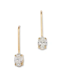Moon & Meadow 14K Yellow Gold Lab Grown Diamond Oval Drop Earrings