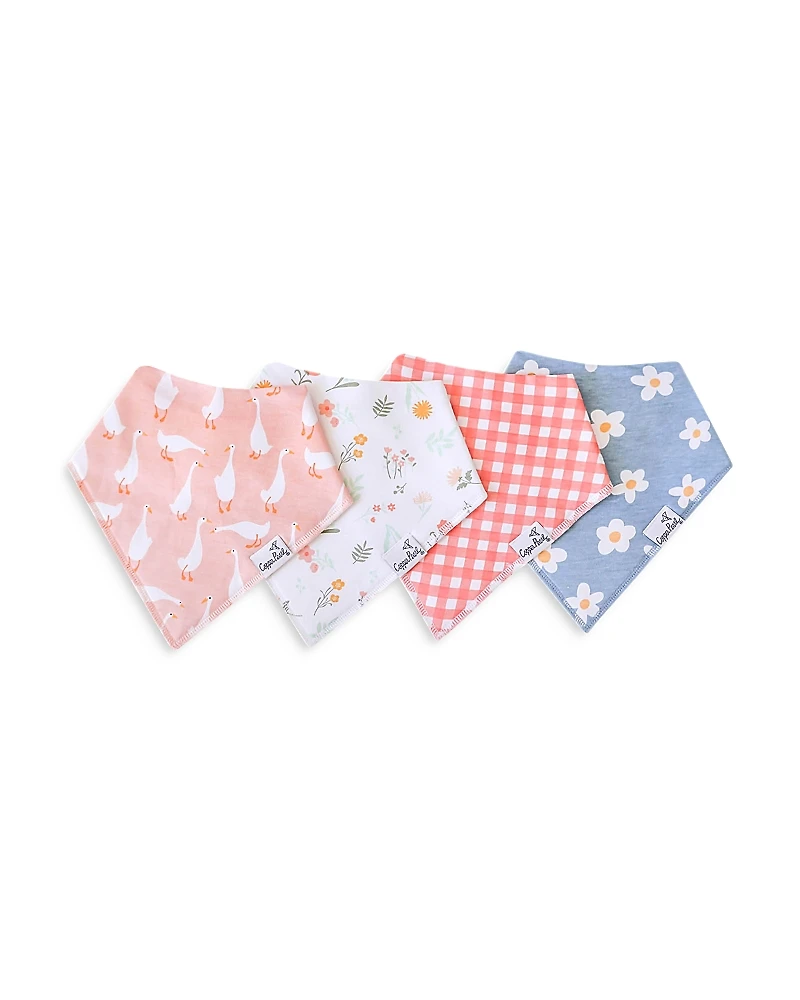 Copper Pearl Goosie Bandana Bib Set, Pack of 4