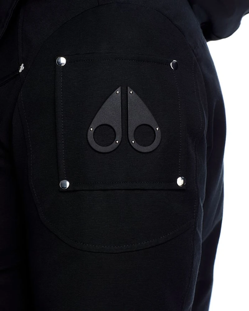 Shearling Trim Down Bomber Jacket