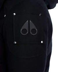 Shearling Trim Down Bomber Jacket
