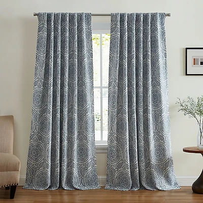 Elrene Home Fashions Giovanni Medallion Blackout Window Curtain Panel