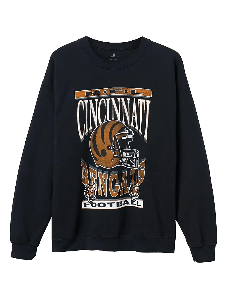 Junk Food Clothing Unisex Nfl Cincinnati Bengals Helmet Flea Market Crew