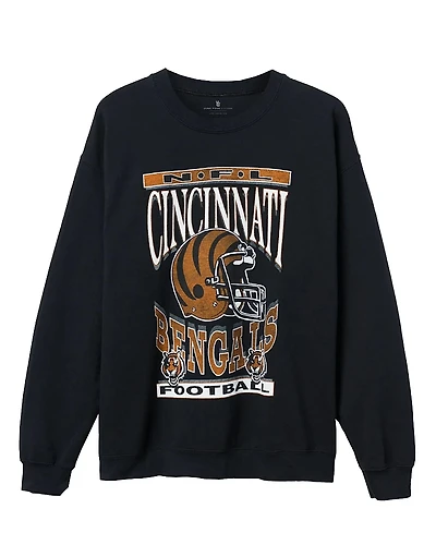 Junk Food Clothing Unisex Nfl Cincinnati Bengals Helmet Flea Market Crew