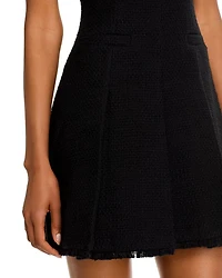 Nova Fringe Trim Bouclé Mini Dress