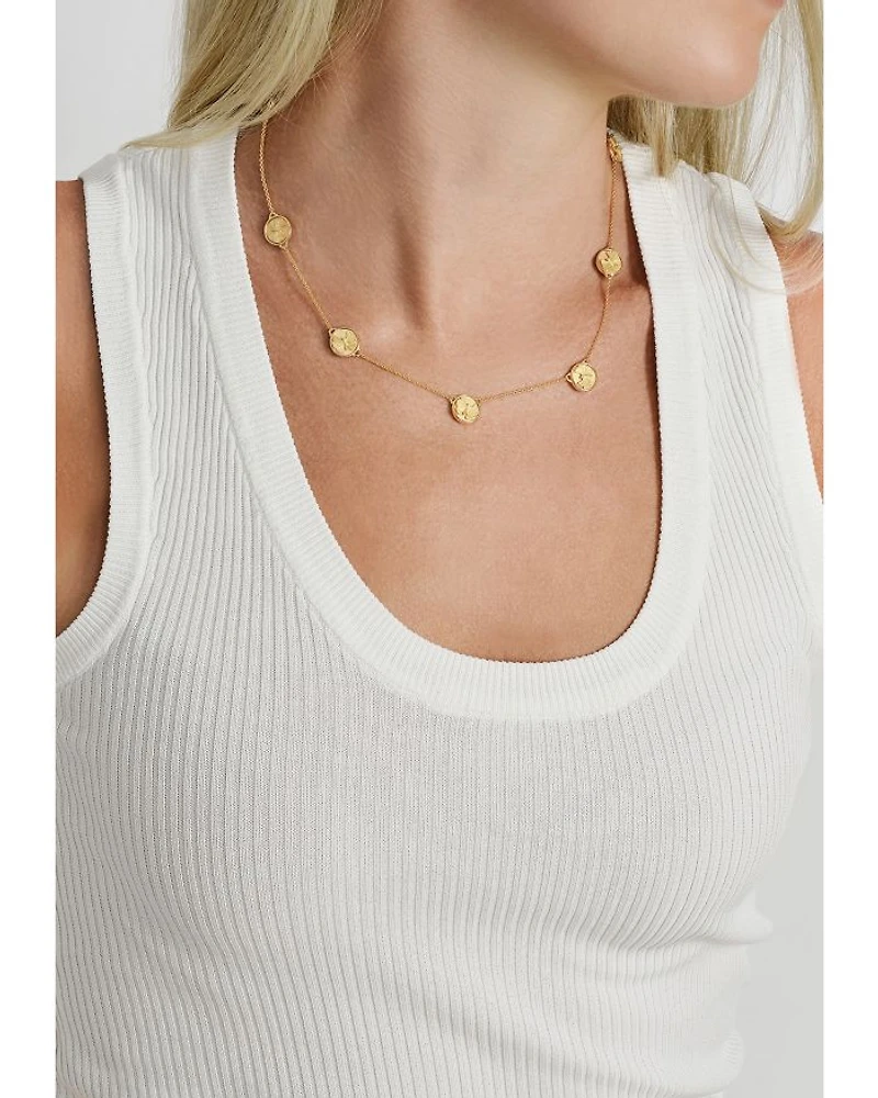 Butterfly Coin Necklace, 17.5"