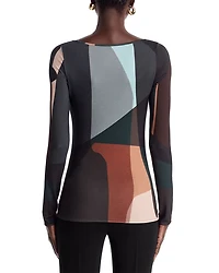 Soft Touch Camo Boat Neck Top