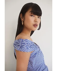 Polished Large C Hoop Earrings