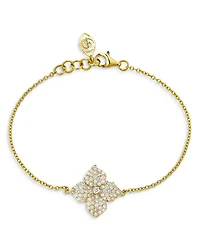 18K Yellow Gold Fiore Bracelet with Diamonds, 0.78 tcw