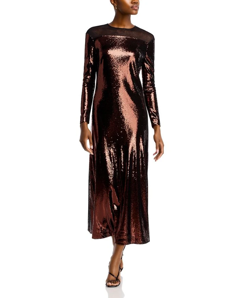 Sequined Long Sleeve Dress