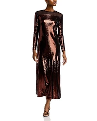 Sequined Long Sleeve Dress