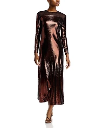 Misook Sequined Long Sleeve Dress