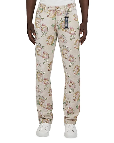 Prps Prim Rose Floral Pattern Slim Straight Fit Pants