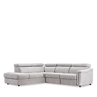 Nicoletti Prato 3 Piece Power Reclining Fabric Sectional