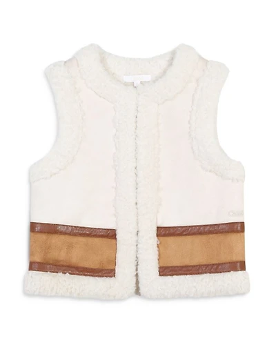Girls' Faux Fur and Fleece Vest - Little Kid