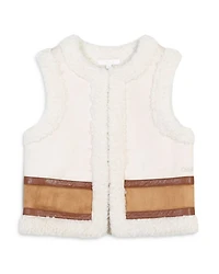 Girls' Faux Fur and Fleece Vest - Little Kid