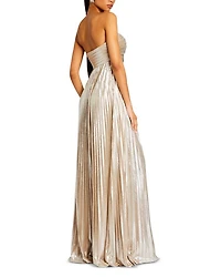 Zoa Strapless Metallic Gown