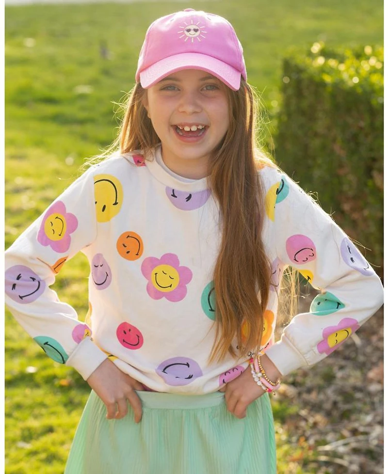 Girls Sunshine Bow Baseball Hat Magenta - Little Kid, Big Kid