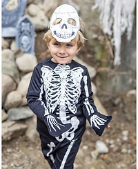 Glow the Dark Skeleton Shirt, Pants, and Mask Costume - Ages 3-8 Years